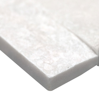 6x24 Cosmic Natural-Look Matte Textured Marble Tile Arctic White