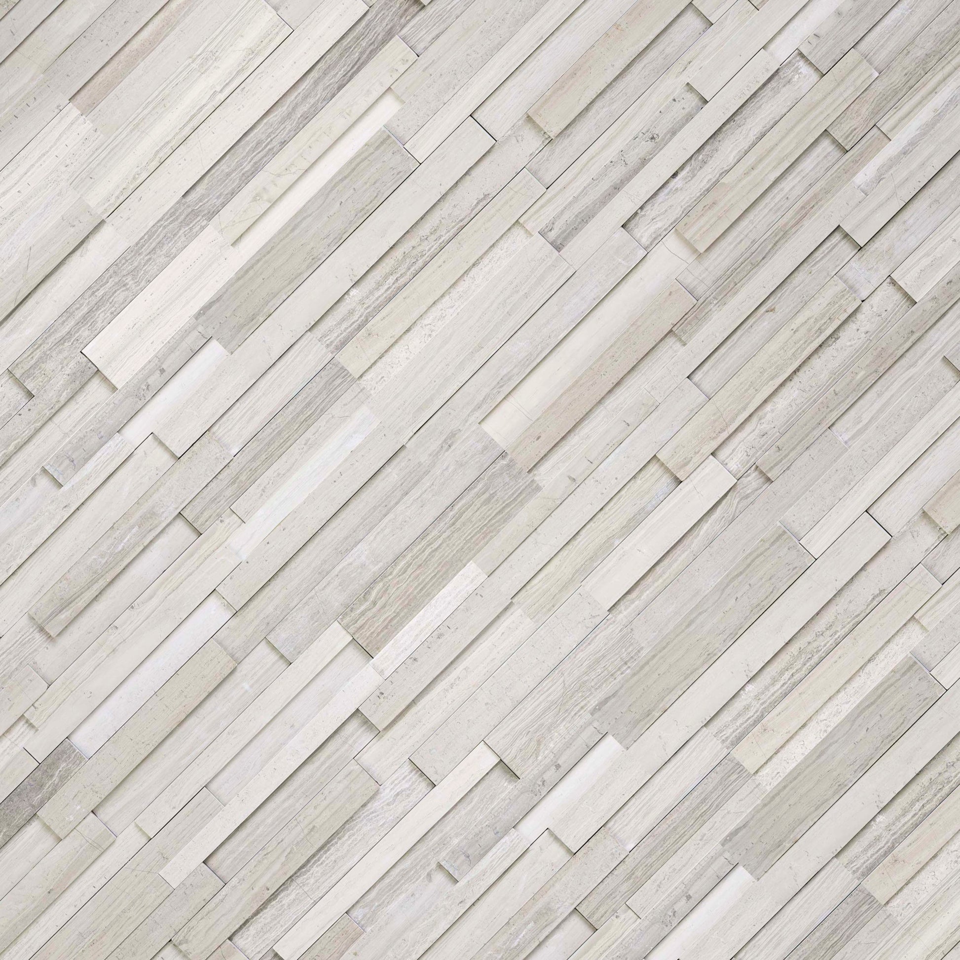 6x24 Gray Stone-Look Matte Smooth Marble Tile Soft White