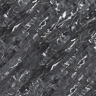 Black Marble - 6x24 Marquina Natural-Look Matte Textured Marble Tile