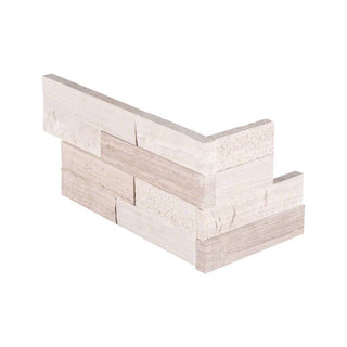 Soft Gray - 6x18 Oak Natural-Look Matte Textured Marble Corner Tile