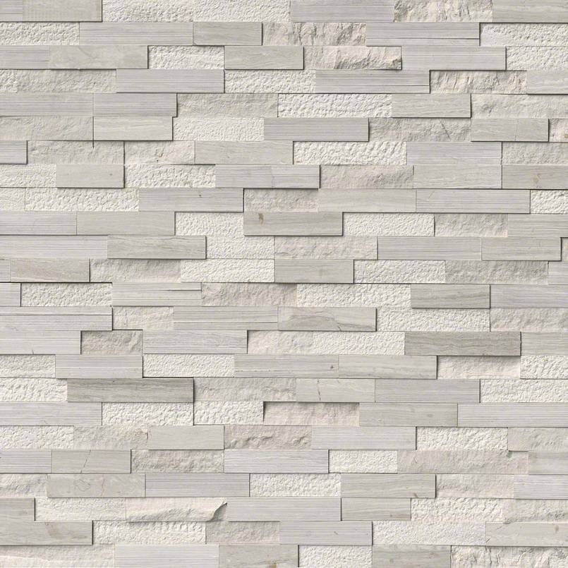 6x24 Oak Natural-Look Matte Textured Marble Tile Soft Gray