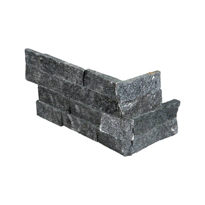 6x18 Coal Stone-Look Matte Textured Quartzite Tile Coal Gray