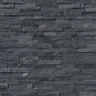 6x24 Coal Natural-Look Matte Textured Quartzite Tile