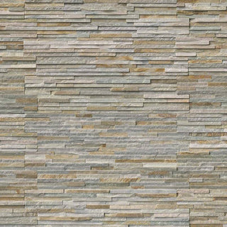Soft Beige - 6x24 Golden Thin Stone-Look Matte Textured Quartzite Tile