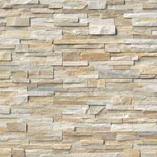 6x24 Golden Thick Stone-Look Matte Split-Face Quartzite Tile