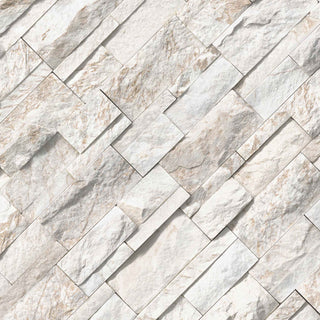 Soft White - 9x24 Royal Natural-Look Matte Textured Quartzite Tile