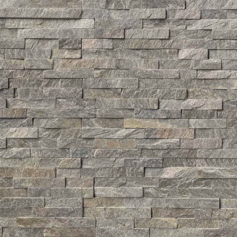 6x24 Sage Natural-Look Matte Textured Quartzite Tile Sage Gray