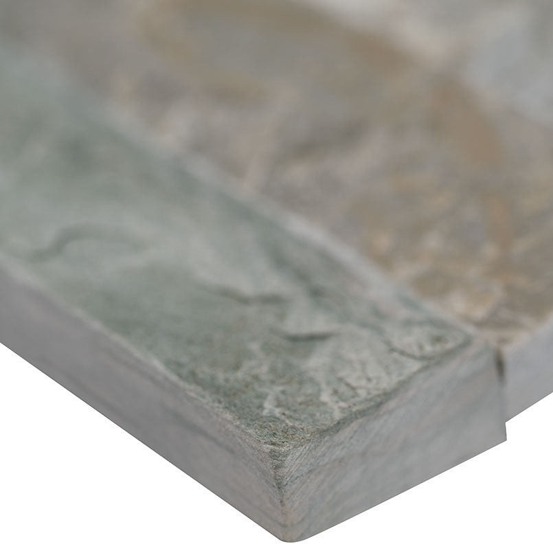 6x24 Sierra Stone-Look Matte Textured Quartzite Tile Blue Grey