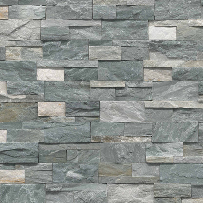 9x24 Sierra Natural-Look Matte Textured Quartzite Tile Blue Grey