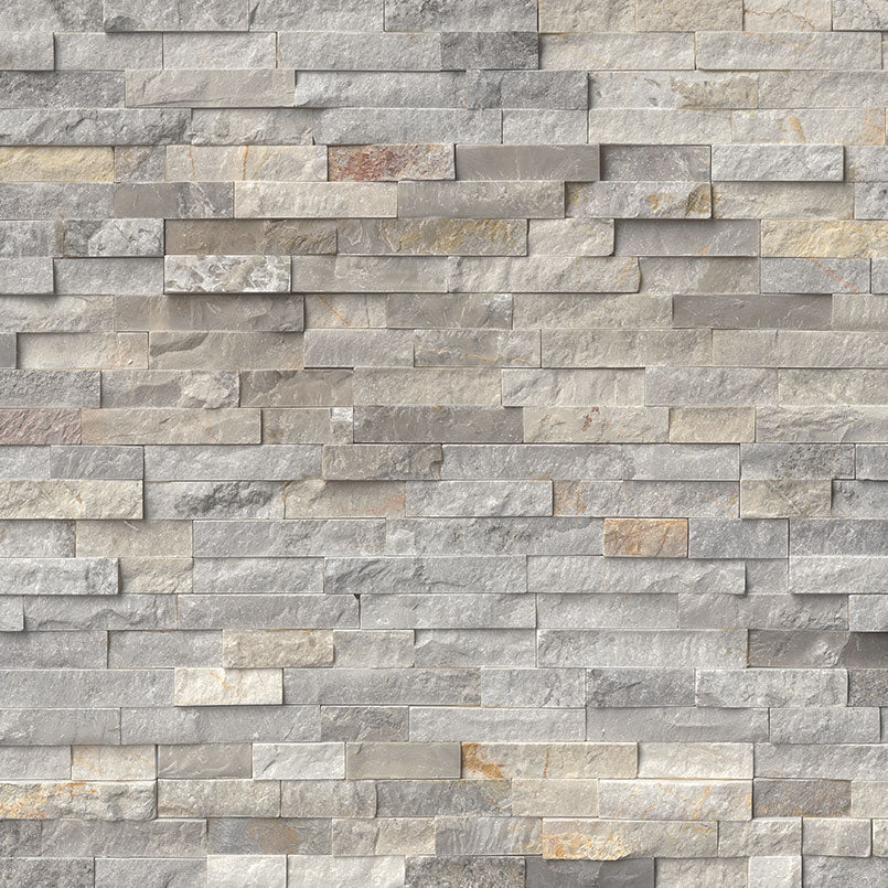 6x24 Sunset Stone-Look Matte Textured Quartzite Tile Light Grey
