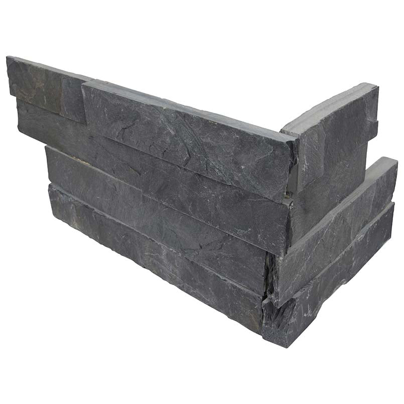 6x18 Premium Natural-Look Matte Textured Slate Tile Charcoal Stone