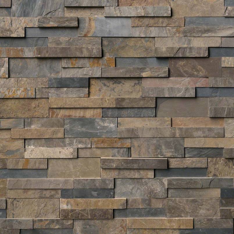 6x24 Rustic Natural-Look Matte Textured Slate Tile Rustic Brown