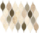 2x3 Decorative Accents Leaf Linear  Mosaic Mixed-Material Look Polished Smooth Marble Tile Beige Blend