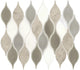 2x3 Decorative Accents Leaf Linear  Mosaic Mixed-Material Look Polished Smooth Marble Tile Neutral Taupe