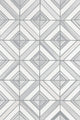 12x18 Perfit Mosaix Diamond Subway Pattern Grid Mosaic Marble-Look Polished Smooth Stone Tile Silver Gray