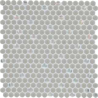 12x12 Stagecraft Hexagon Mosaic Mixed-Color Matte Smooth Glass Tile