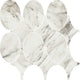 14x14 Savoir Circle Medium Veining  Mosaic Marble-Look Polished Smooth Porcelain Tile Off White