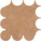 14x14 Rekindle Circle  Mosaic Concrete-Look Matte Smooth Porcelain Tile Light Orange