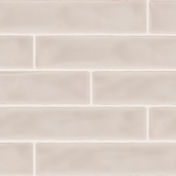 2x10 Artistic Reflections Natural Solid-Color Glossy Undulated Ceramic Tile
