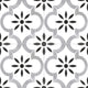 8x8 Kenzzi Moroccan Encaustic-Look Matte Smooth Porcelain Tile Charcoal White