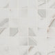 2x2 Pietra Calacatta Mosaic Marble-Look Matte Smooth Porcelain Tile Soft White