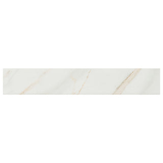 3x18 Pietra Calacatta Bullnose Marble-Look Matte Smooth Porcelain Tile