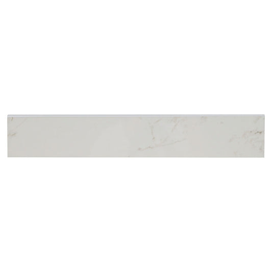 3x18 Pietra Carrara Bullnose Natural-Look Matte Smooth Porcelain Tile Soft Cream