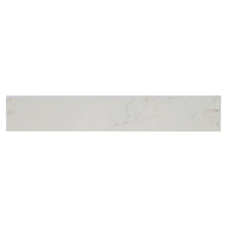 Soft Cream - 3x18 Pietra Carrara Bullnose Natural-Look Matte Smooth Porcelain Tile