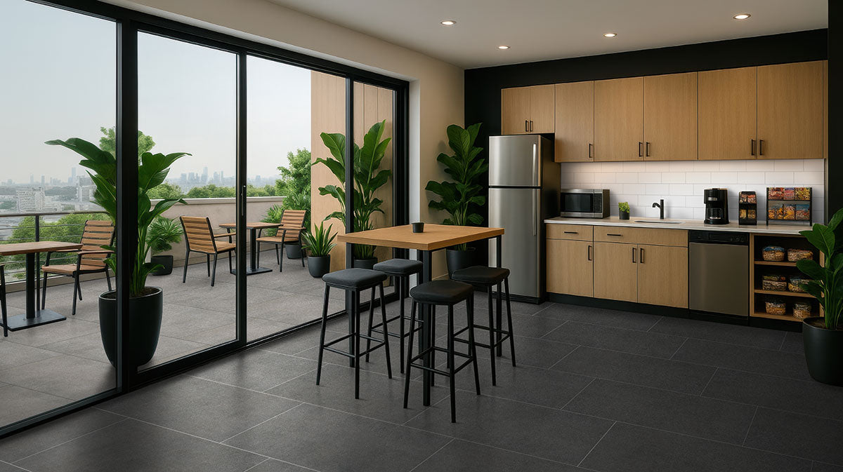 24x48 Cementique Natural-Look Matte Textured Cement Tile Dark Gray