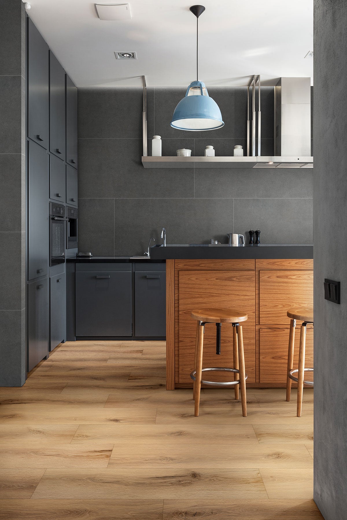 24x48 Cementique Natural-Look Matte Textured Cement Tile Dark Gray
