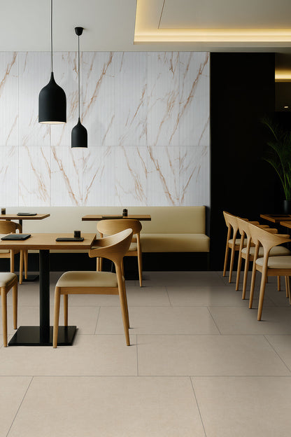 24x48 Cementique Natural-Look Matte Textured Cement Tile Light Beige