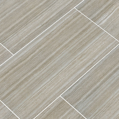 12x24 Charisma Limestone-Look Matte Smooth Ceramic Tile Taupe Gray
