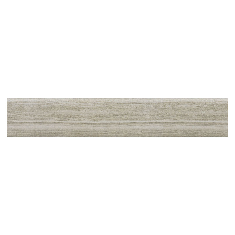 3x18 Charisma Bullnose Liner Wood-Look Matte Smooth Ceramic Tile Taupe Gray