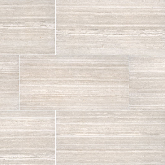 12x24 Charisma Limestone-Look Matte Smooth Ceramic Tile Beige Cream
