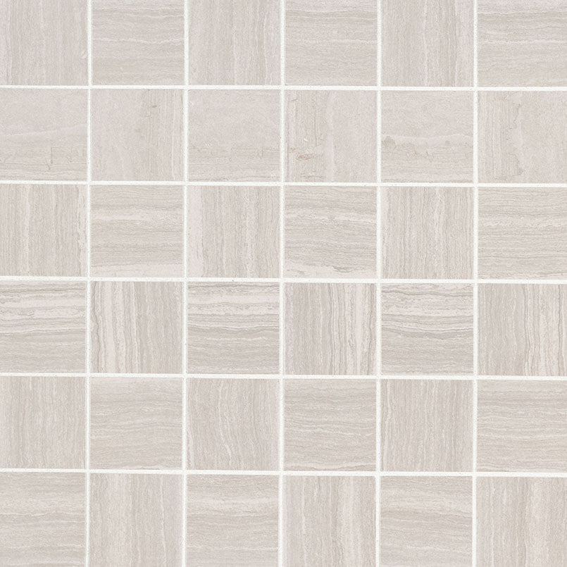 2x2 Charisma Mosaic Limestone-Look Matte Smooth Ceramic Tile Beige Cream