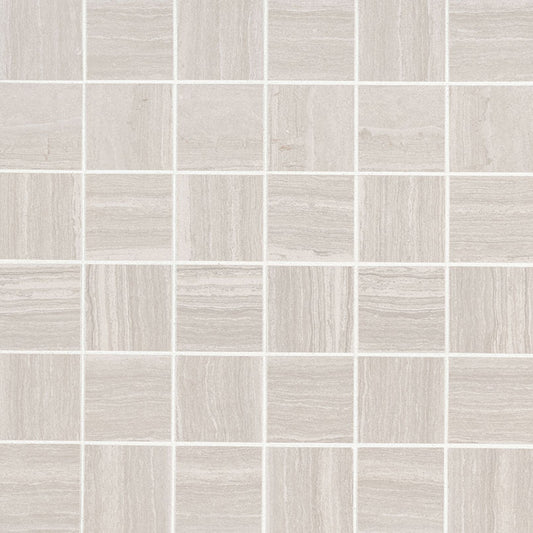 2x2 Charisma Mosaic Limestone-Look Matte Smooth Ceramic Tile Beige Cream