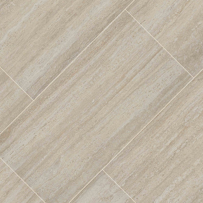 24x48 Cordova Travertine-Look Matte Smooth Porcelain Tile Beige Cream