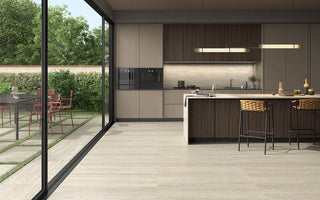 Beige Cream - 24x48 Cordova Travertine-Look Matte Smooth Porcelain Tile