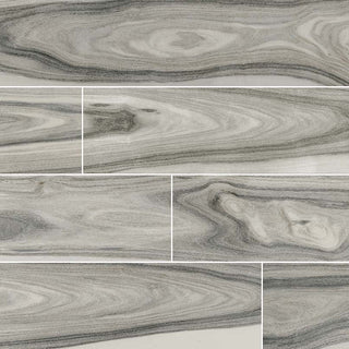 8x48 Dellano Wood-Look Polished Smooth Porcelain Tile