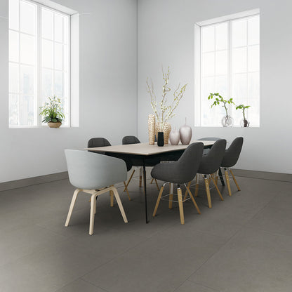 24x48 Dimensions Concrete-Look Matte Smooth Porcelain Tile Charcoal Gray