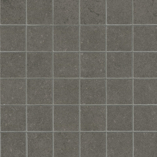 2x2 Dimensions Mosaic Concrete-Look Matte Smooth Porcelain Tile Charcoal Gray