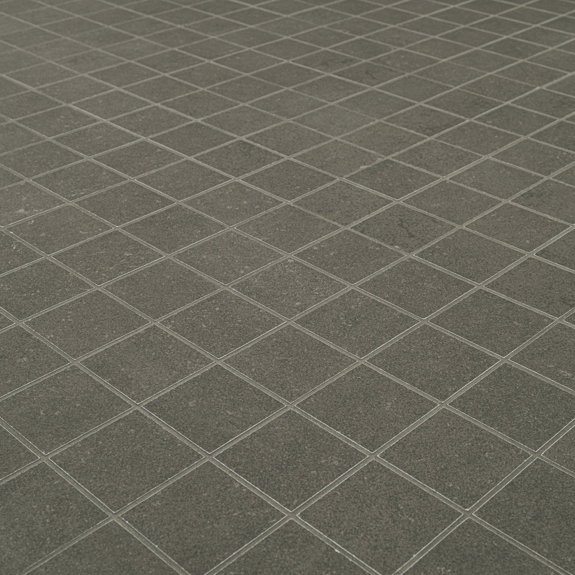 2x2 Dimensions Mosaic Concrete-Look Matte Smooth Porcelain Tile Charcoal Gray