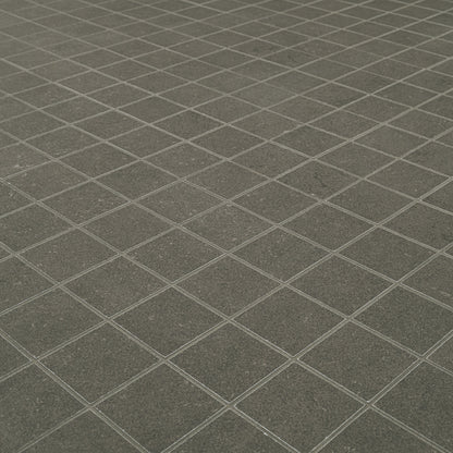 2x2 Dimensions Mosaic Concrete-Look Matte Smooth Porcelain Tile Charcoal Gray