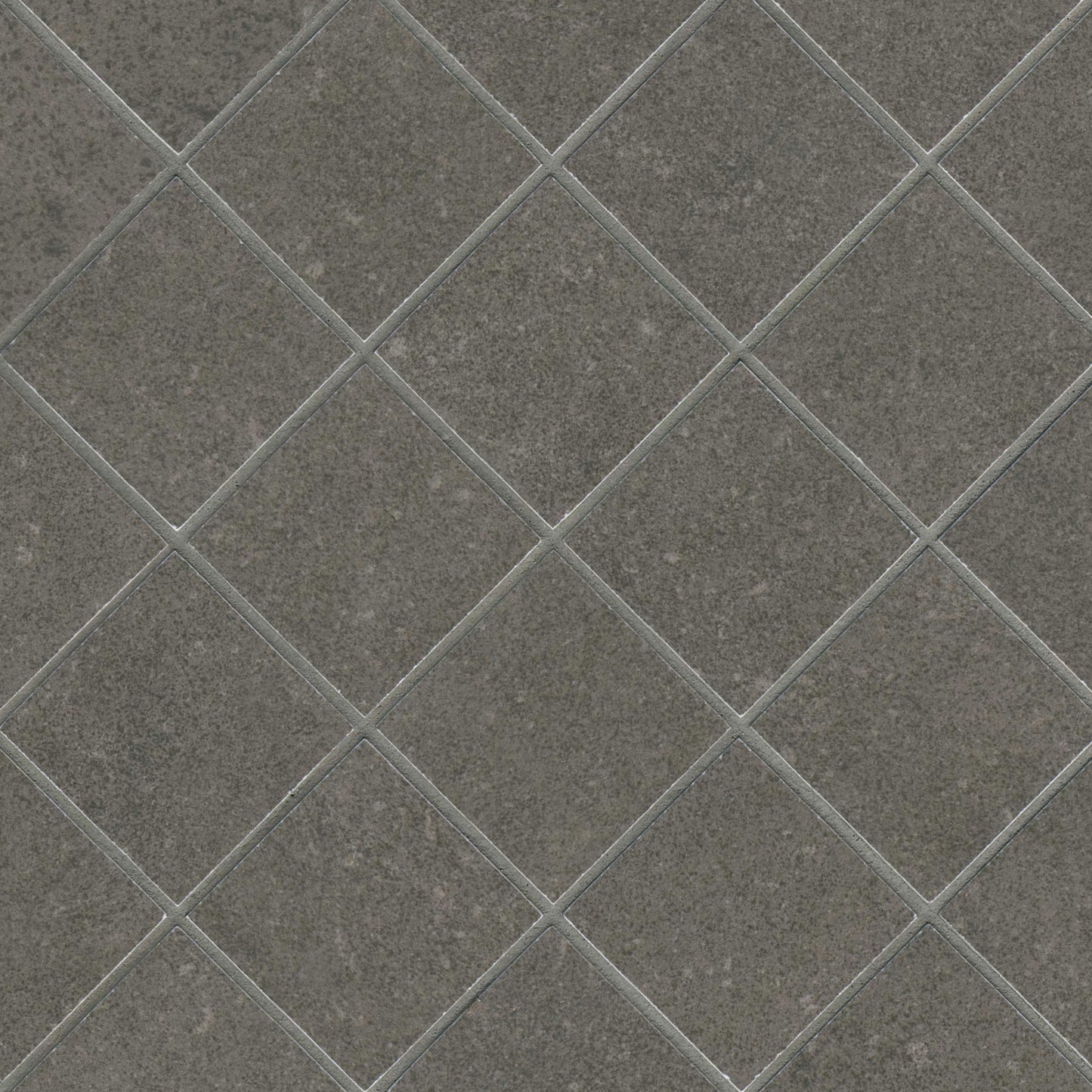 2x2 Dimensions Mosaic Concrete-Look Matte Smooth Porcelain Tile Charcoal Gray