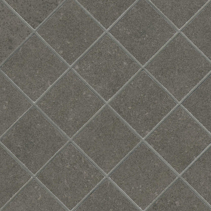 2x2 Dimensions Mosaic Concrete-Look Matte Smooth Porcelain Tile Charcoal Gray