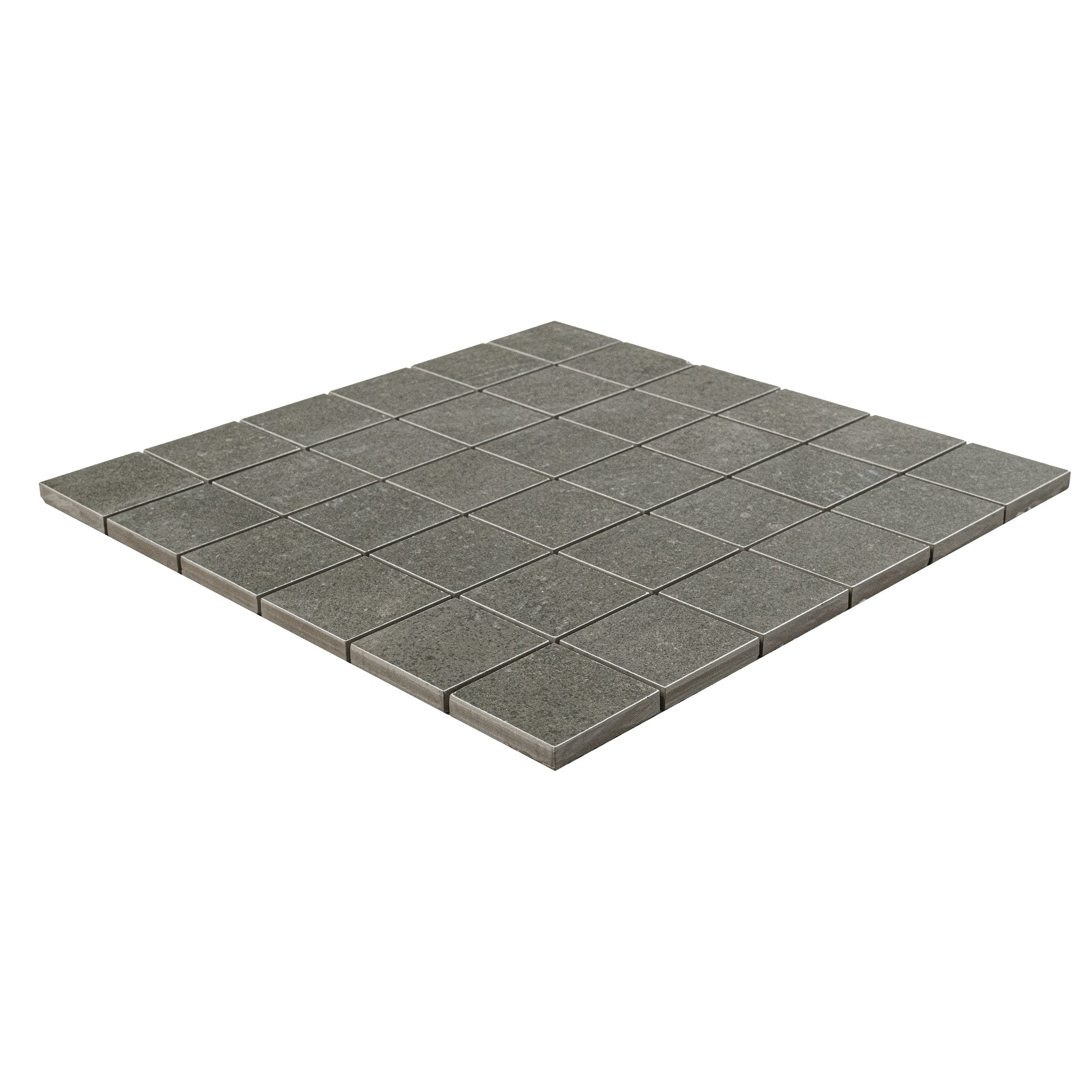 2x2 Dimensions Mosaic Concrete-Look Matte Smooth Porcelain Tile Charcoal Gray