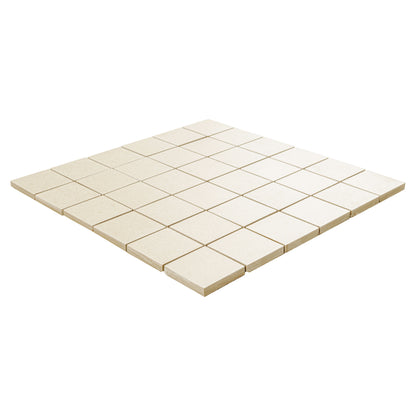 2x2 Dimensions Mosaic Concrete-Look Matte Smooth Porcelain Tile Light Beige