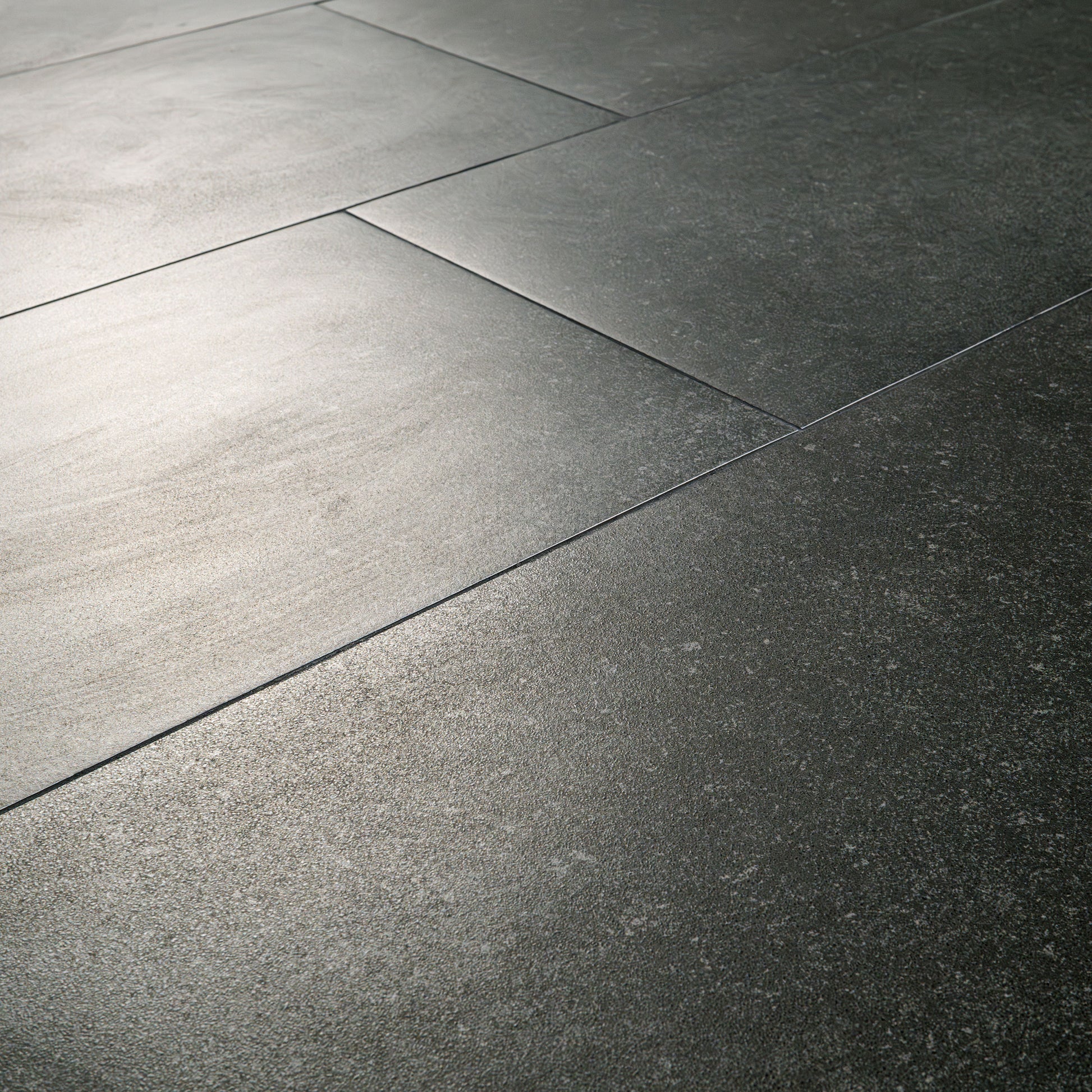 24x48 Dimensions Concrete-Look Matte Smooth Porcelain Tile Jet Black