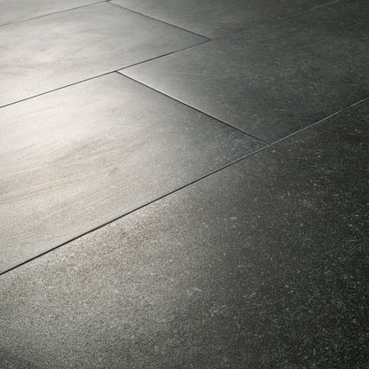 24x48 Dimensions Concrete-Look Matte Smooth Porcelain Tile Jet Black