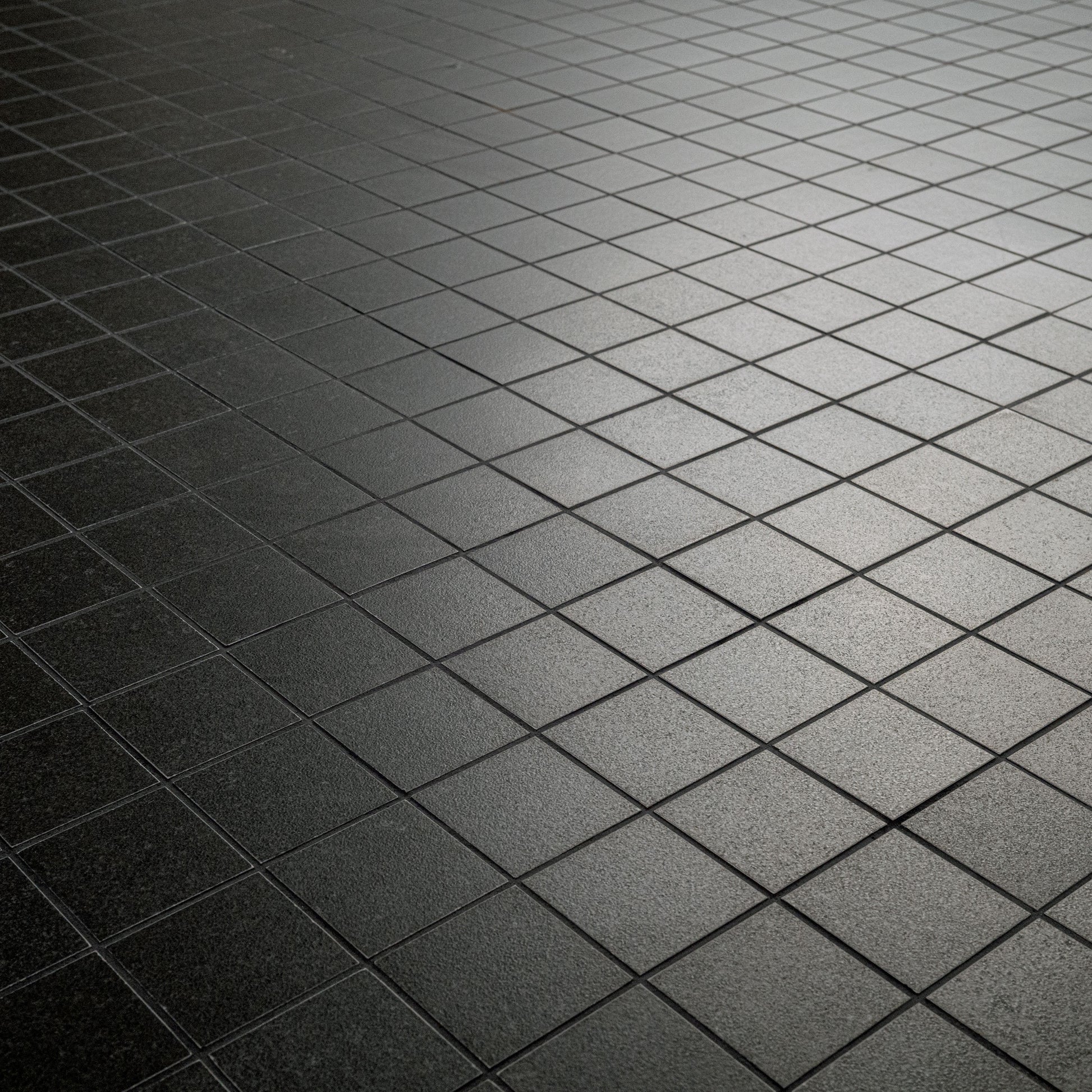 2x2 Dimensions Mosaic Concrete-Look Matte Smooth Porcelain Tile Jet Black